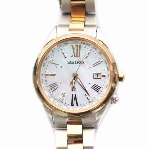 ルキア レディダイヤ 腕時計 ソーラー シルバー ゴールド SSQV040