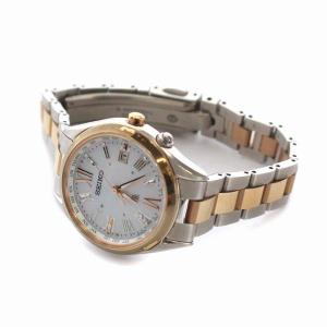 SEIKO ルキア レディダイヤ 腕時計 ソーラー シルバー ゴールド SSQV040