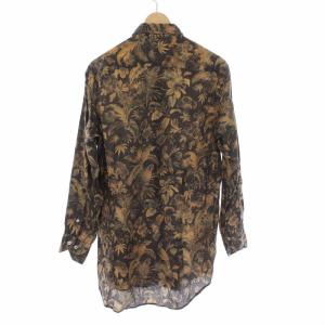 ETRO 長袖 シャツ 総柄 コットン S カーキ ベージュ