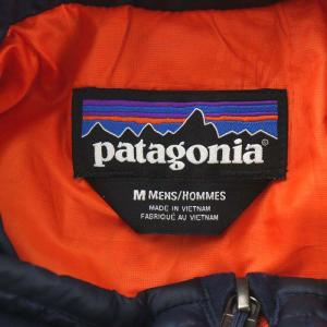 Patagonia ナノパフジャケット プリマロフト 中綿ジャケット M オレンジ ネイビー