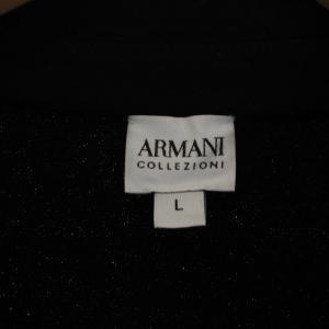 ARMANI COLLEZIONI チェスターコート ミドル ウール L ブラック