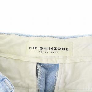 Shinzone 22SS TOMBOY JEANS ウエストツータック ジーンズ ワイド 36 S ブルー 22SMSPA05