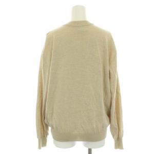 Salvatore Ferragamo カーディガン 切替 総柄 シルク混 S ベージュ