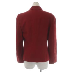 KENZO スーツ セットアップ テーラードジャケット 比翼ボタン タイトスカート ひざ丈 ウール 40 L 38 M レッド