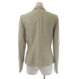 KENZO スーツ セットアップ テーラードジャケット 比翼ボタン 台形スカート ひざ丈 ウール ベージュ