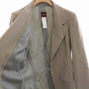 KENZO スーツ セットアップ ウール ジャケット タイト スカート ひざ丈 38 グレージュ