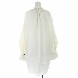 ENFOLD 21AW SOMELOSツイルオーバーロングBLOUSE ブラウス コットン ウール混 長袖 38