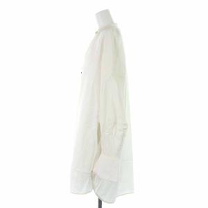 ENFOLD 21AW SOMELOSツイルオーバーロングBLOUSE ブラウス コットン ウール混 長袖 38