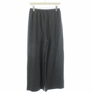 ENFOLD 21AW ストレッチサキソニー リラックスワイドゴムTROUERS ワイドパンツ イージーパンツ ウール 38 M グレー
