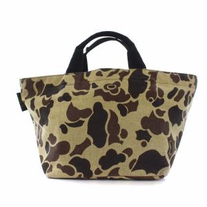 Hervé Chapelier ナイロン 舟型トートM トートバッグ ハンドバッグ 迷彩 カモフラ ベージュ