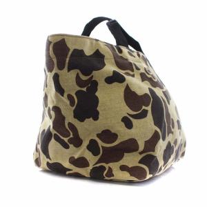 Hervé Chapelier ナイロン 舟型トートM トートバッグ ハンドバッグ 迷彩 カモフラ ベージュ