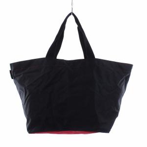 ナイロン舟型ショルダーXL トートバッグ ショルダーバッグ ブラック レッド