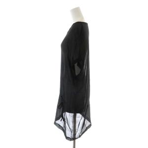 ANN DEMEULEMEESTER チュニックブラウス 変形 シルク M ブラック