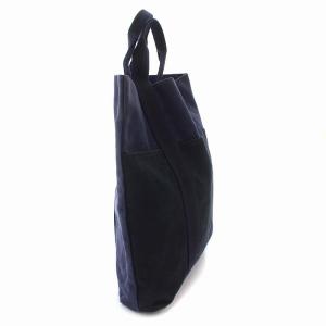 HERMES フールトゥ カバス トートバッグ キャンバス ネイビー ブラック