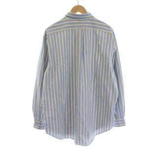 RALPH LAUREN CLASSIC FIT 長袖シャツ ボタンダウン オックスフォード ストライプ 18 ブルー イエロー