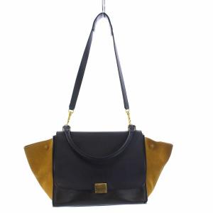 CELINE トラベラーズ ハンドバッグ 2WAY 紺 黄