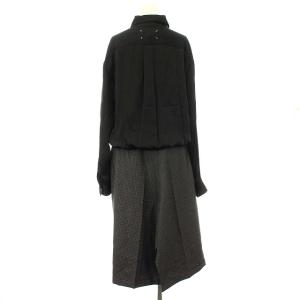 Maison Margiela 20AW Nomadic サテンシャツワンピース 42 黒
