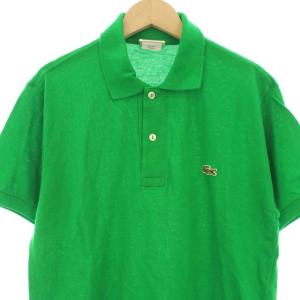 LACOSTE ポロシャツ ワンポイント ワッペン 半袖 2 XS 緑 グリーン