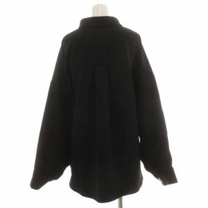ENFOLD 21SS ダブルクロスシャツ ジャケット ステンカラー 38 ブラック