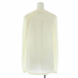 STELLA McCARTNEY シアーシャツ ブラウス ノーカラー 長袖 アイボリー
