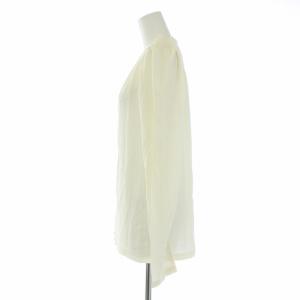 STELLA McCARTNEY シアーシャツ ブラウス ノーカラー 長袖 アイボリー