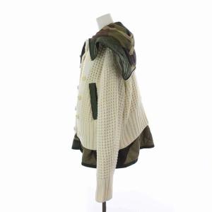 sacai KAWS 21AW Nylon Twill Wool Knit Blouson M アイボリー