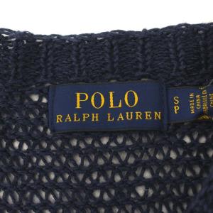 POLO RALPH LAUREN ニット サマーニット ボーダー 麻100% リネン S ネイビー 紺