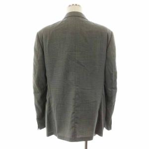 ARMANI COLLEZIONI スーツ セットアップ 上下 テーラードジャケット パンツ 総柄 ウール 52 グレー