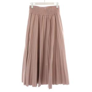 CELFORD 21AW プリーツスカート マキシ ロング フェイクレザー 38 M ピンク CWFS214051