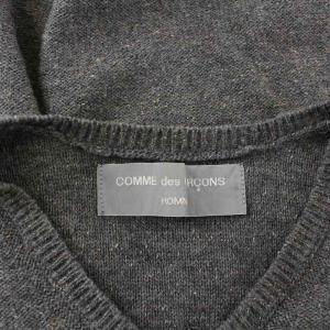 COMME des GARCONS HOMME ヴィンテージ AD1996 90s 田中オム ネップ ニット Vネック 長袖 ウール グレー