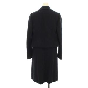 ELISA スーツ フォーマル セットアップ 2点セット ジャケット 2B ワンピース ひざ丈 ウール ブラック