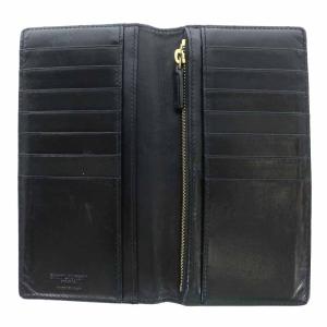 SAINT LAURENT PARIS 長財布 二つ折り レザー ロゴ ブラック