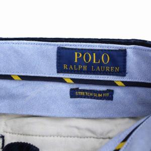 POLO RALPH LAUREN STRETCH SLIM FIT コーデュロイパンツ ジップフライ 29W32L M ネイビー