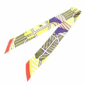 HERMES Quadrige Bayadere ツイリー スカーフ シルク 馬柄 マルチカラー