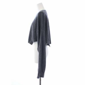 ENFOLD 21AW レイヤードPULLOVER ニット カットソー アシンメトリー ウール 38 グレー