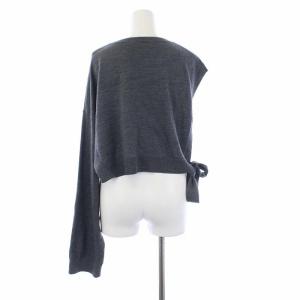 ENFOLD 21AW レイヤードPULLOVER ニット カットソー アシンメトリー ウール 38 グレー