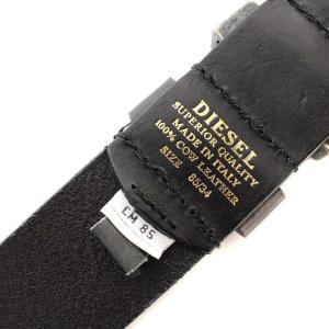 DIESEL レザーベルト 牛革 ベルト 85cm ブラック