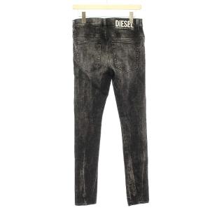 DIESEL スキニーパンツ D-AMNY デニム パンツ ウォッシュ加工 ストレッチ 26 黒 ブラック