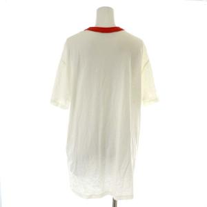 Acne Studios Tシャツ カットソー 半袖 プリント コットン XS ホワイト レッド