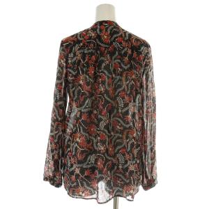 ISABEL MARANT ETOILE ブラウス シャツ 長袖 総柄 34 ブラック レッド