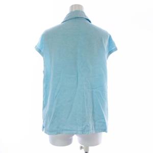 MADISONBLUE 17SS CAP SLEEVE BLOUSE OVER DYED TWILL カットソー シャツ ノースリーブ S 水色 ライトブルー