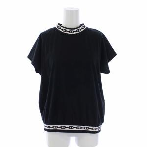 21AW シェーヌダンクル ハイネックカットソー 40 黒