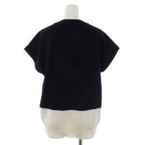 HERMES 21AW カシミヤニット 38 ブラック アイボリー