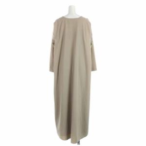 ADORE 22SS ドレープスムースレイヤードワンピース 38 ベージュ