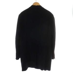 ARMANI COLLEZIONI チェスターコート ロング丈 ウール カシミヤ混 54 XL ネイビー