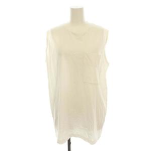 21SS コンパクト天竺 メンズPOCKET TANK TOP カットソー ノースリーブ タンクトップ 38 M 白 ホワイト