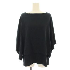 19SS カットソー フェイクレイヤード 五分袖 38 ネイビー