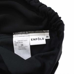 ENFOLD 22AW PEジョーゼット Vase TROUSERS ワイドパンツ M 黒