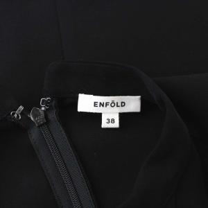 ENFOLD 22SS ミリオーネ プリーツPO ブラウス M 黒