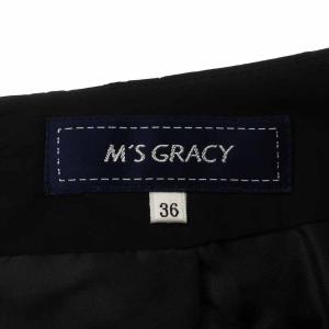 M'S GRACY 近年モデル ダウンスカート 台形スカーひざ丈 36 ブラック